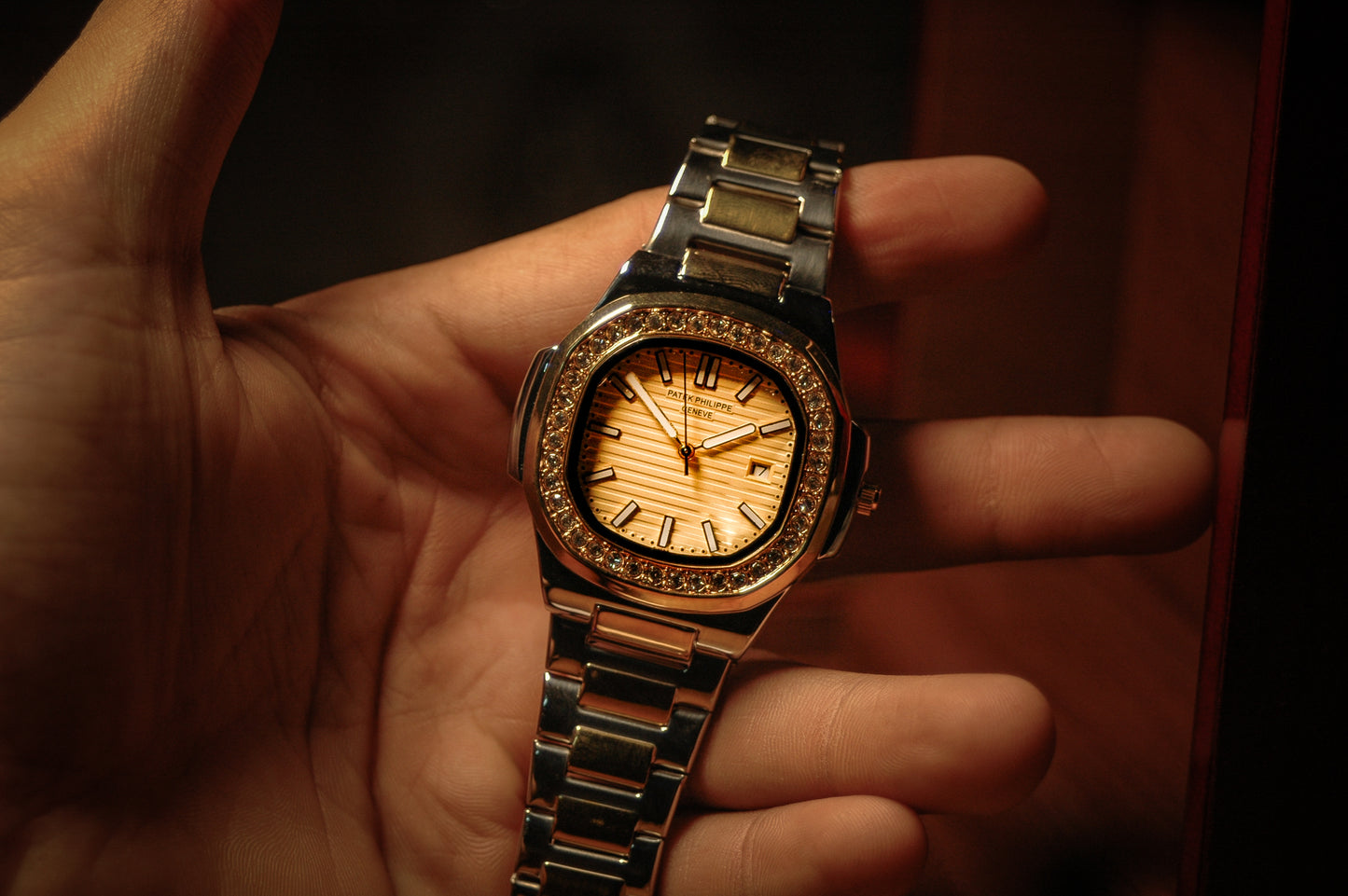 PATEK PHILLIPPE STONE GOLD & SILVER