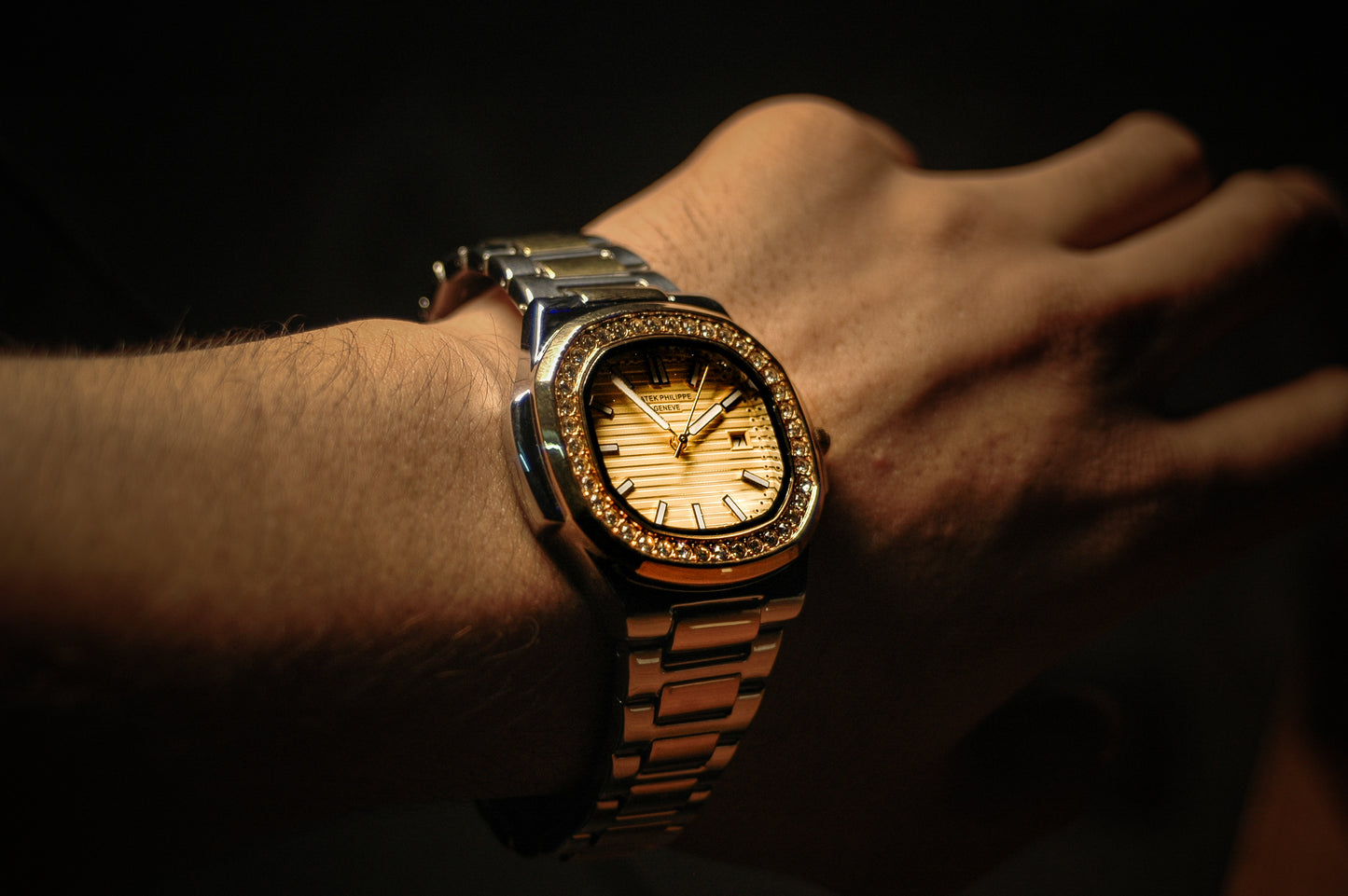 PATEK PHILLIPPE STONE GOLD & SILVER